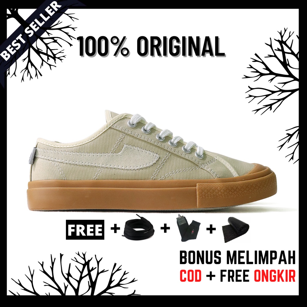 100% Original Sepatu Lokal Casual Cappucino Low | Not Compass Gazelle Cappucino Lo