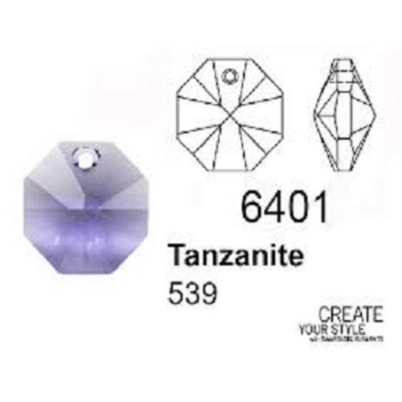 CRYSTAL SWAROVSKI ORIGINAL OCTAGON PENDANT 6401 8 mm