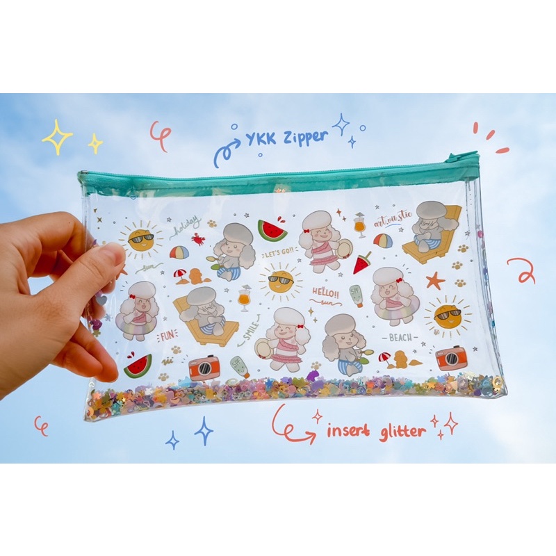 

Masker Pouch - Poodle at Beach