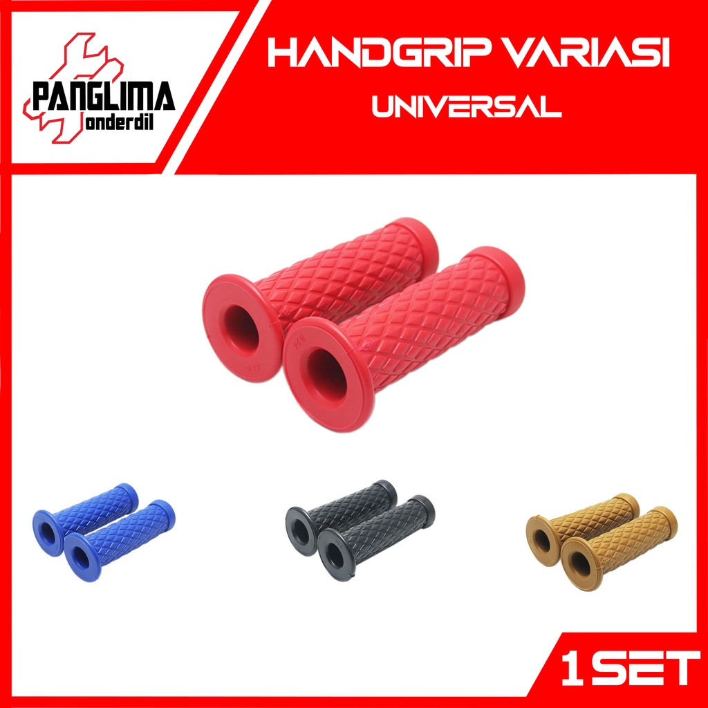 Handgrip Variasi Universal Model Wajik Hitam-Merah-Biru-Coklat Handle-Hand Grip-Fat-pad Assy-Handfat-Handpad