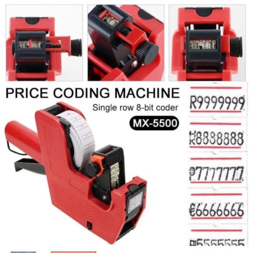 

MESIN ALAT LABEL HARGA 5500 m / PRICE LABELER 1 BARIS / 8 DIGIT/ LABEL HARGA
