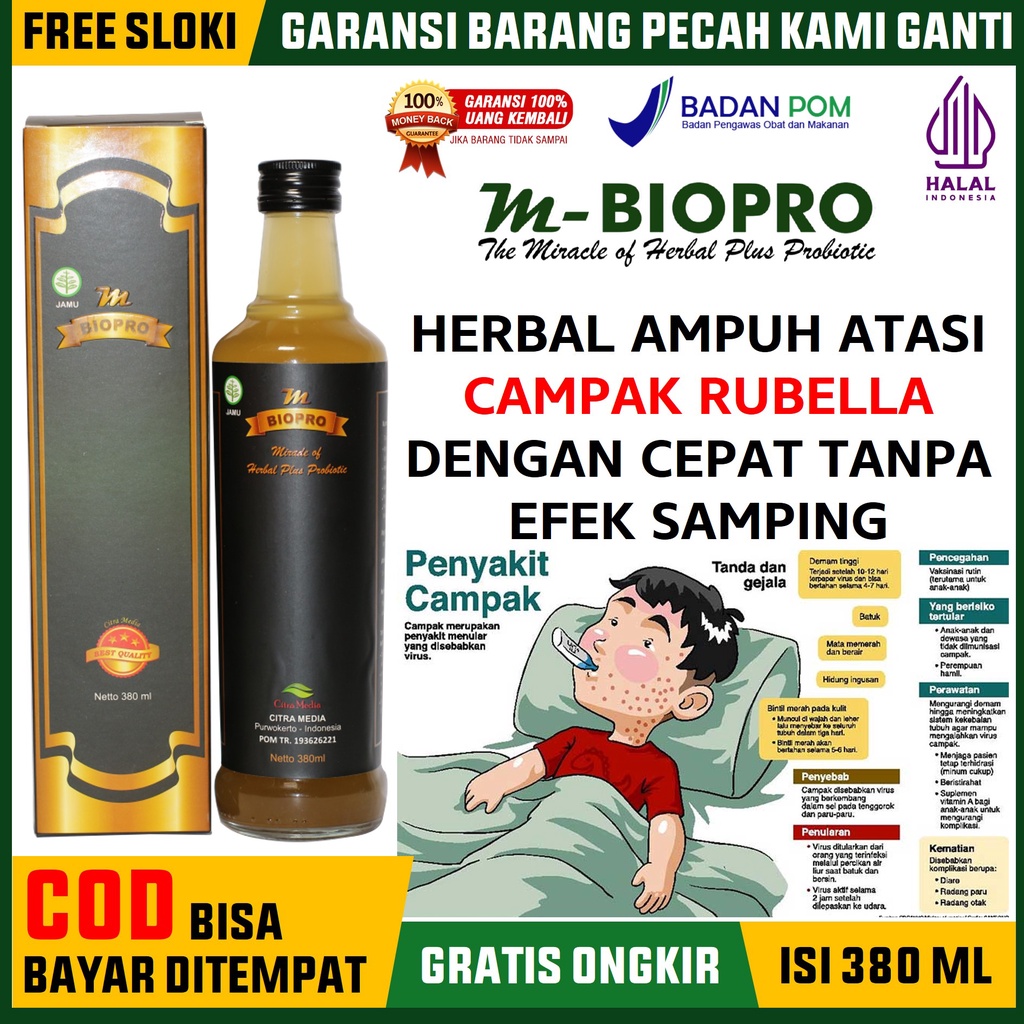 MBIOPRO Obat Campak, Obat Cacar Air, Obat Cacar Api, Obat Gatal Gatal Punggung Aman Untuk Anak Dewas