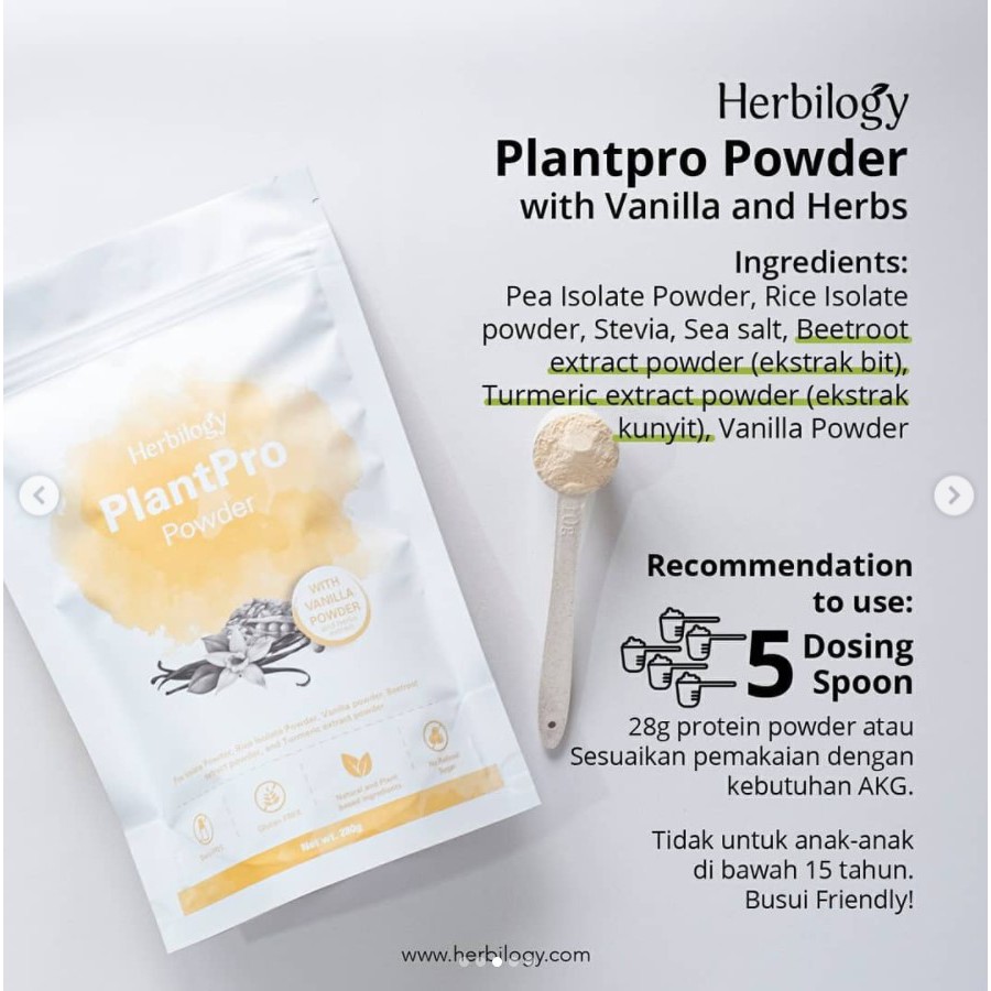 Herbilogy PlantPro Powder Vanilla (Plant Protein) 280 g