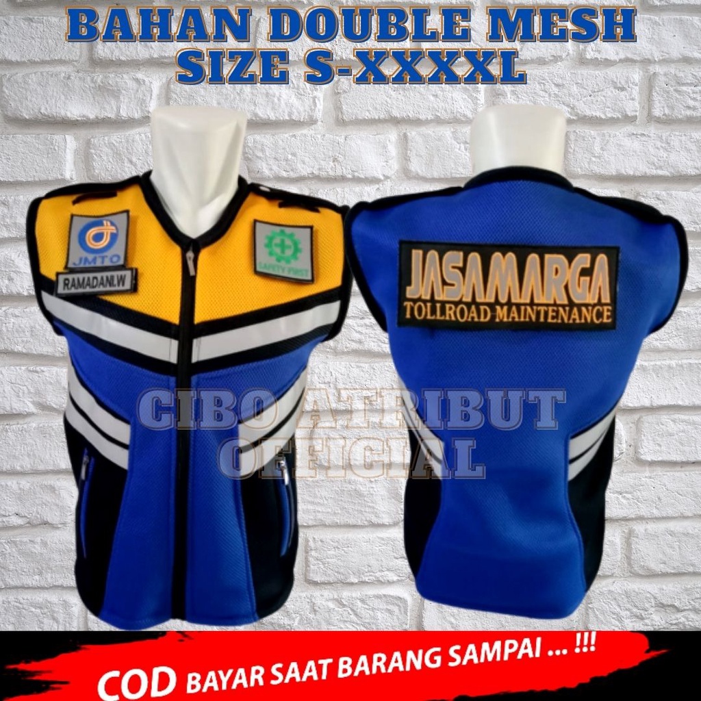 Rompi Jasamarga |Rompi Safety Proyek |Rompi Jasamarga Terbaru |DOUBLEMESH Tebal|Rompi Security Terba