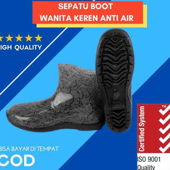 Termurah Sepatu Boots Karet Wanita Anti Air Spatu Boot Pendek Ap Boots