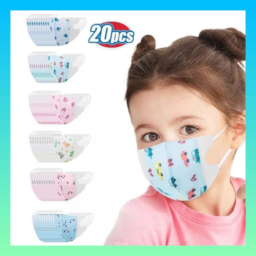 MASKER ANAK ANAK 3PLY MASKER ANAK KN95 SURGICAL MASK DUCKBILL 10pcs campur