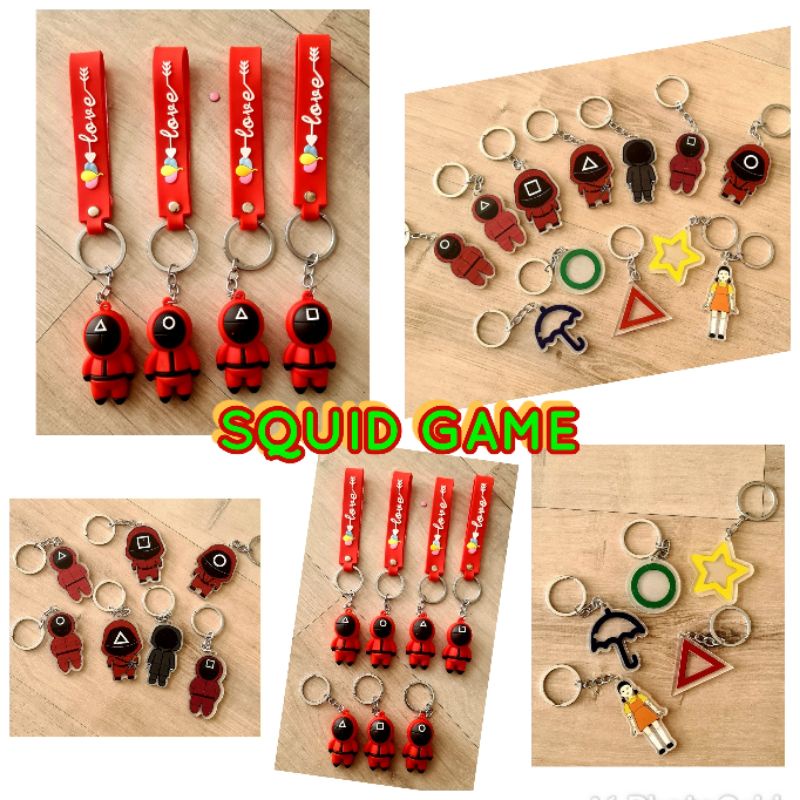 JG - GANTUNGAN KUNCI - SQUID GAME KEY CHAIN SQUID GAME