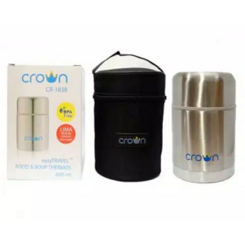 CROWN Snuggle CR6838 Food Jar 530ml-Termos Makan Dan Sop