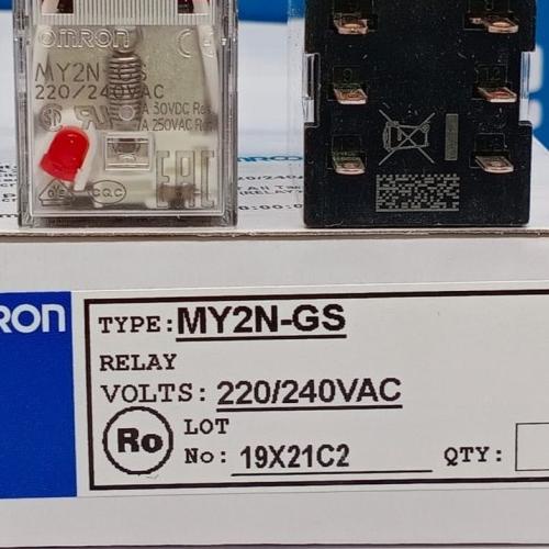 Omron MY2N-GS 220v 240v AC Relay 8 Pin Original MY-GS Socket PYF-08