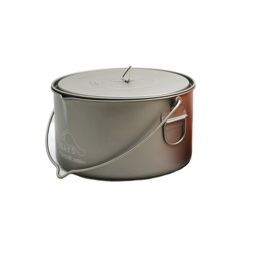 Panci Outdoor Toaks Titanium Pot 2000ml with Bail Handle