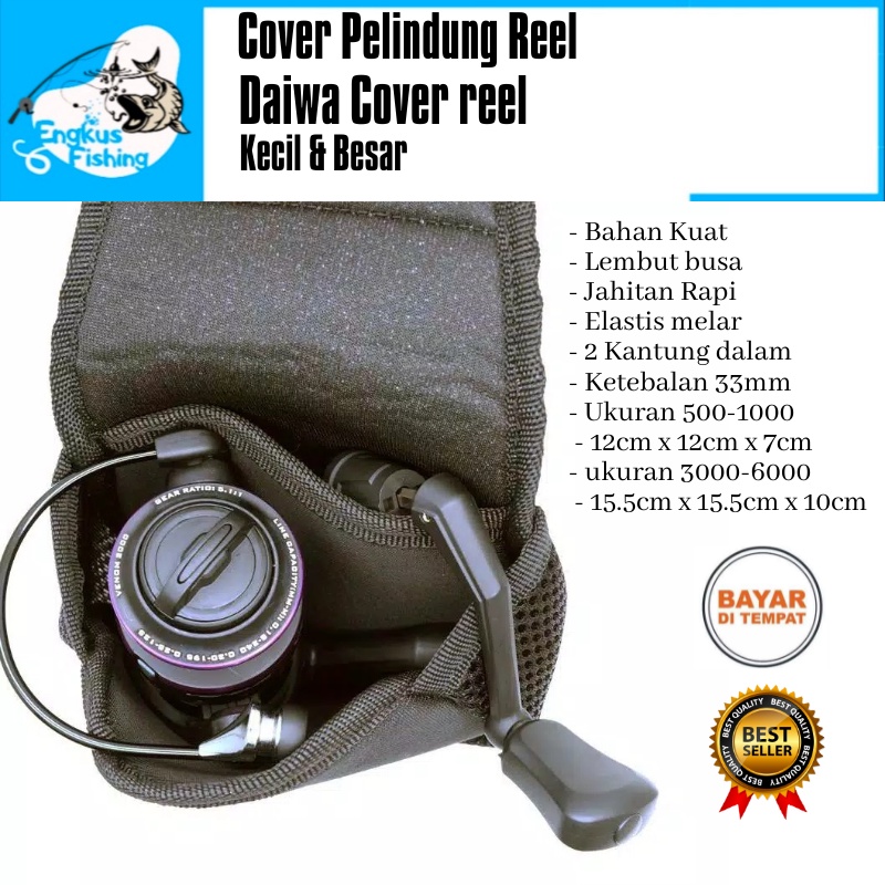 Cover Sarung Reel Pancing Daiwa 500-6000 Tebal Pelindung Murah - Engkus Fishing