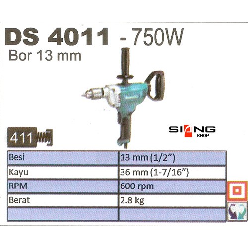 Makita DS 4011 / DS4011 Bor Besi 1/2&quot;