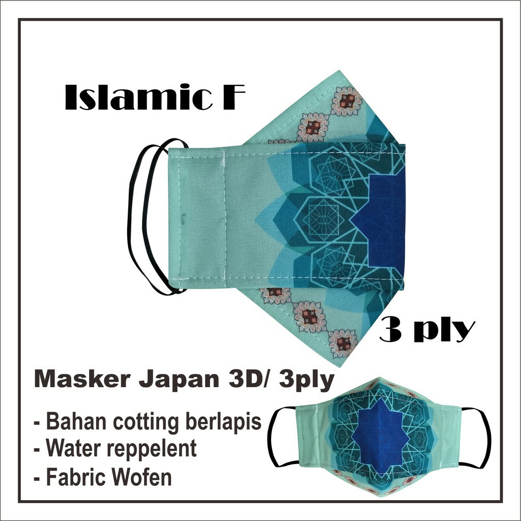 Masker Kain 3D EVO Islamic Edition 3PLY