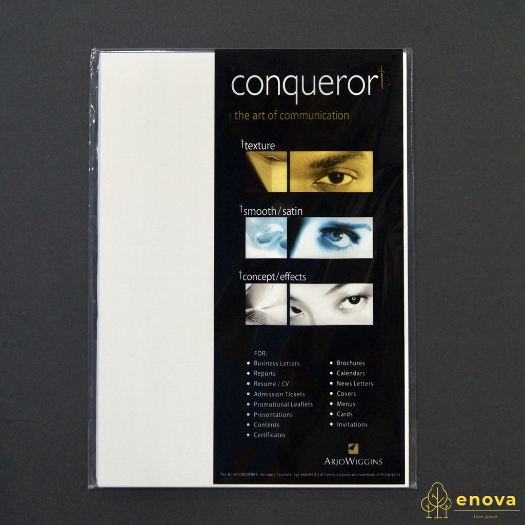 

Fancy Art Paper Conqueror Laid | High White | A4 100GSM (Putih)