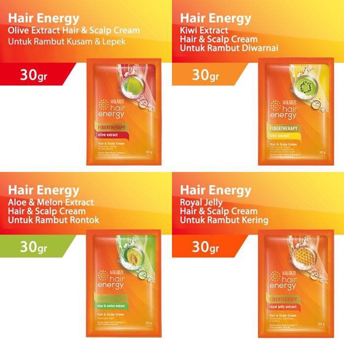 MAKARIZO HAIR ENERGY FIBERTHERAPHY HAIR &amp; SCALP CREAMBATH (SACHET)