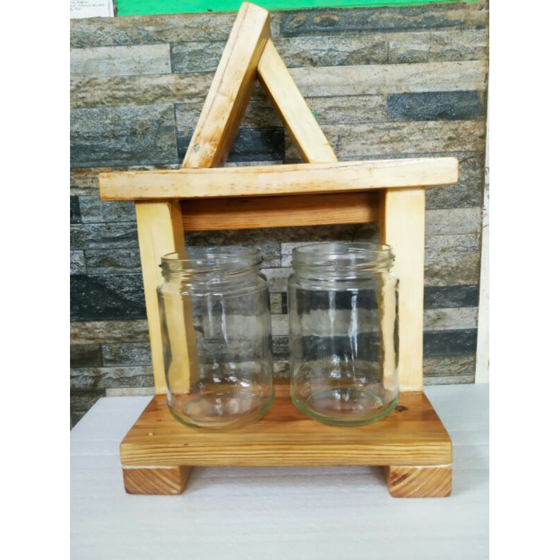 rak gantung rak toples ikan cupang ikan hias hiasan dinding rumah