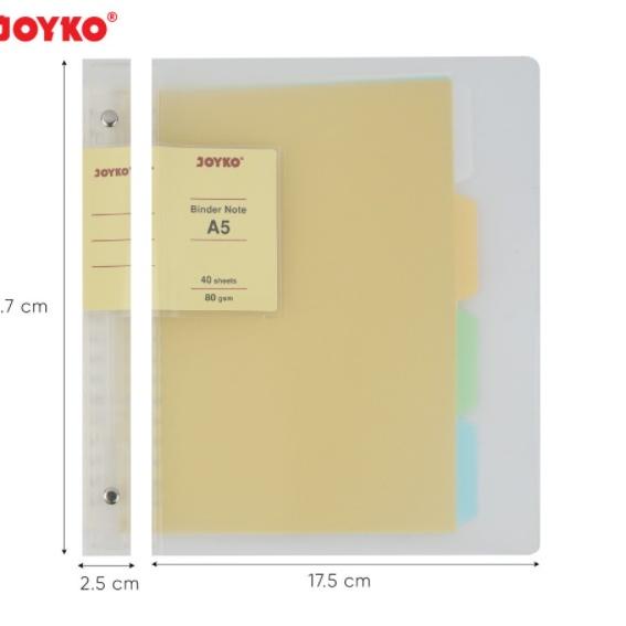 

Big Sale - Binder Note Cover Transparan Buku Tulis Joyko - A5-TP-P519 / Map Binder A5
