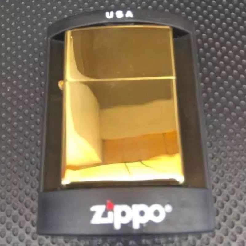 Zippo lighter gold + box zippo