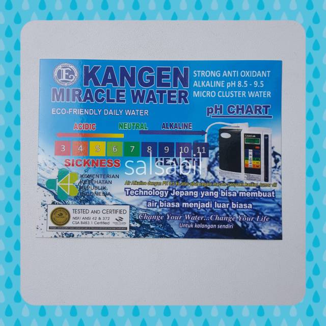 Stiker kangen water galon 5 liter tutup galon