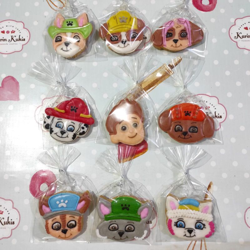 

KUKIS HIAS, KUKIS KARAKTER SATUAN TEMA PAW PATROL (minimal 10pcs)