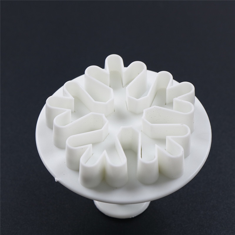 (Theredsunrisesiwy.Id) 3pcs / Set Cetakan Fondant Bentuk Snowflake Untuk Dekorasi Kue