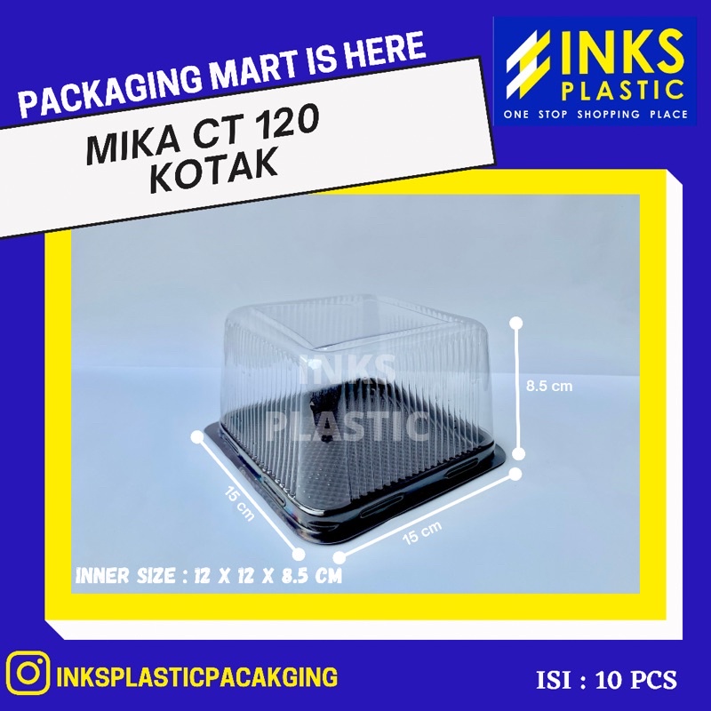 MIKA CT 120 KOTAK/MIKA CAKE TART KUE BOLU PUDING (10 PCS)