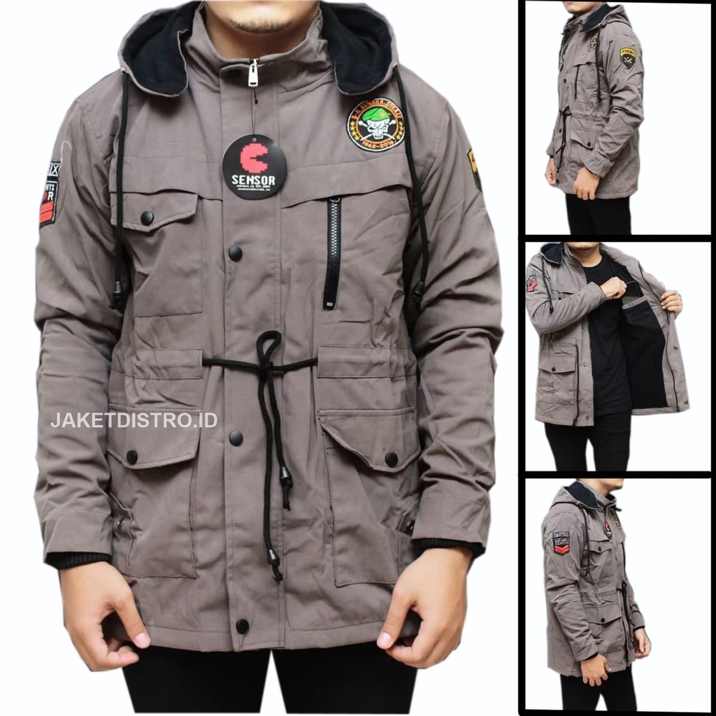 [ COD / Bayar Di Tempat ] Jaket Parka Pria / Jaket Parka Justine Original Sensor