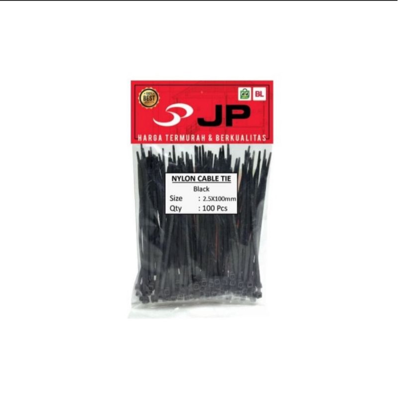 KABEL TIES 2,5 × 100 MM HITAM - PENGIKAT KABEL TIES - CABLE TIES 100PCS