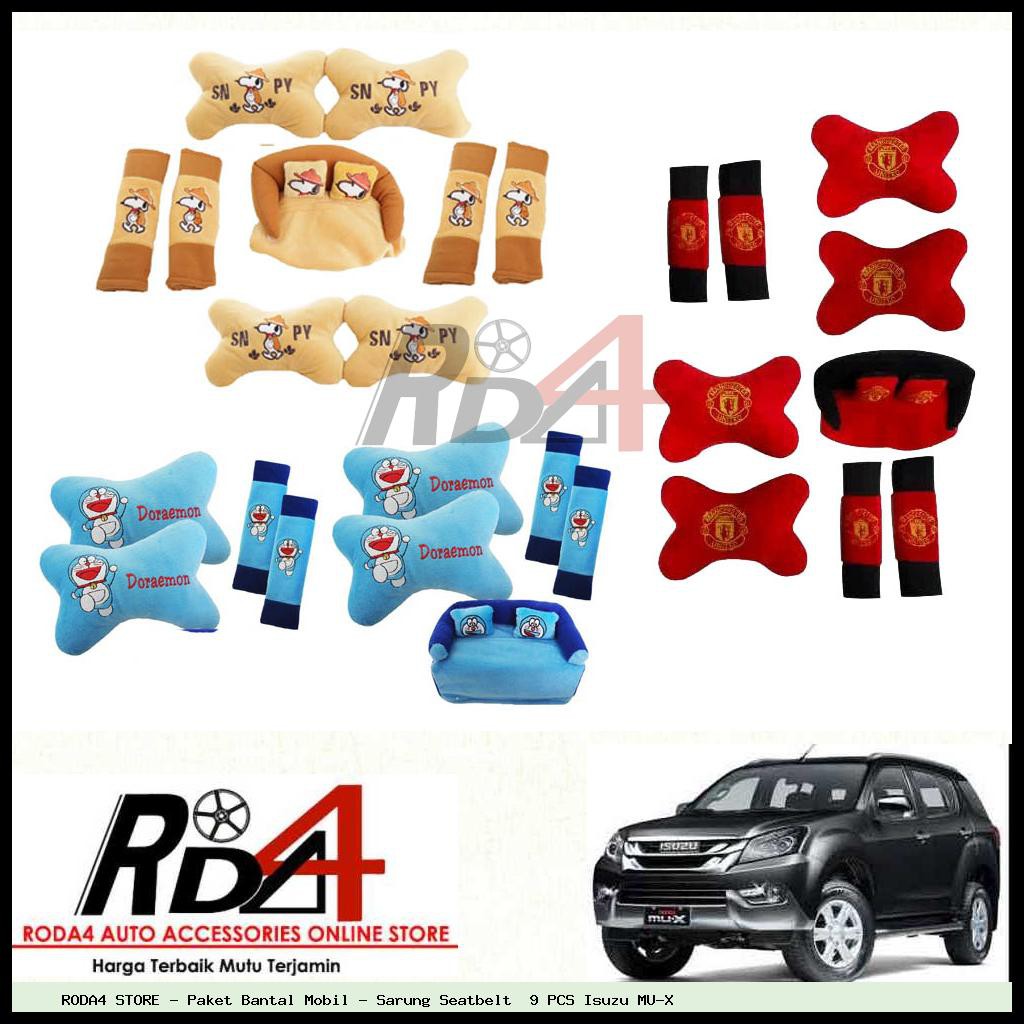 Paket Bantal Mobil - Sarung Seatbelt  9 PCS Isuzu MU-X