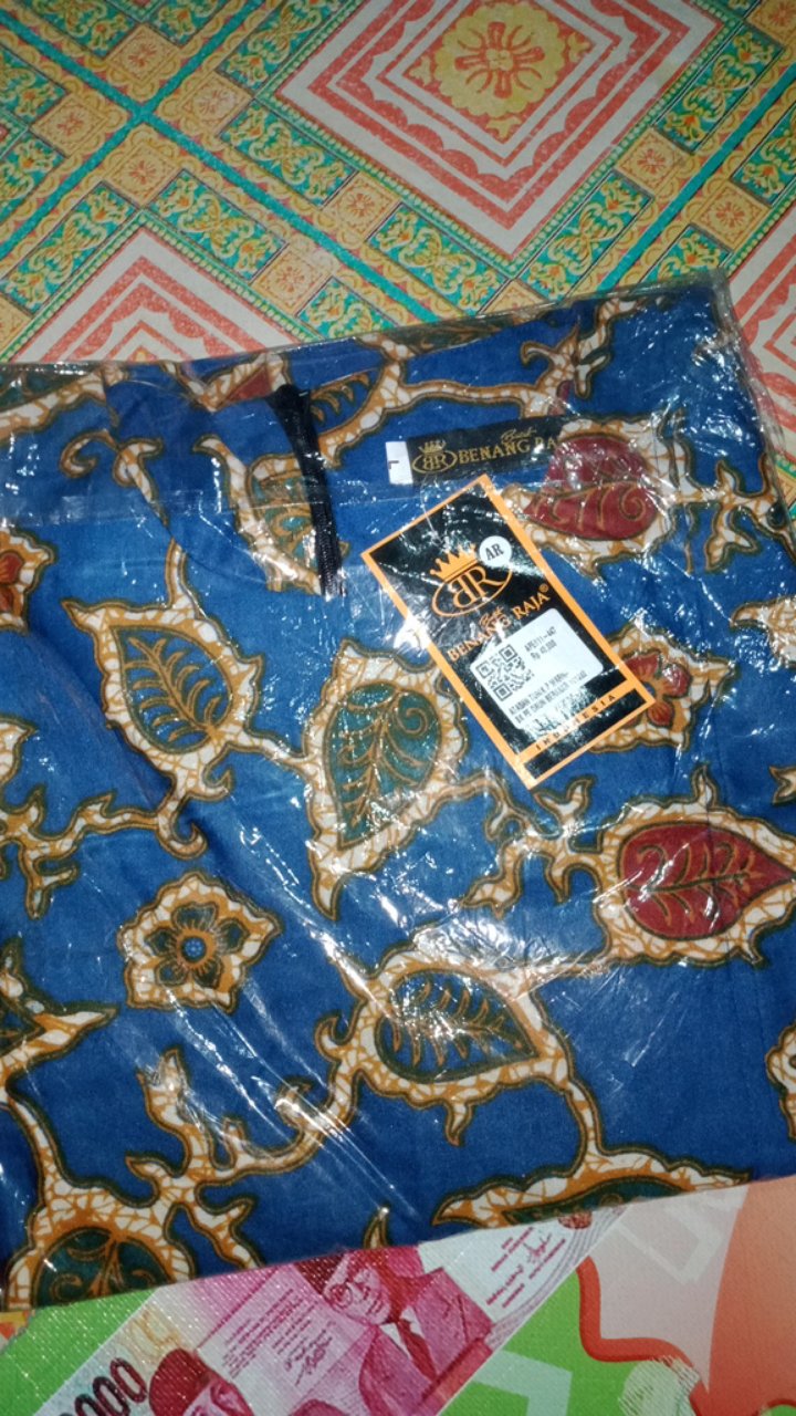 Benang Raja Tunik Batik Wanita Lengan Panjang Ukuran M L Xl