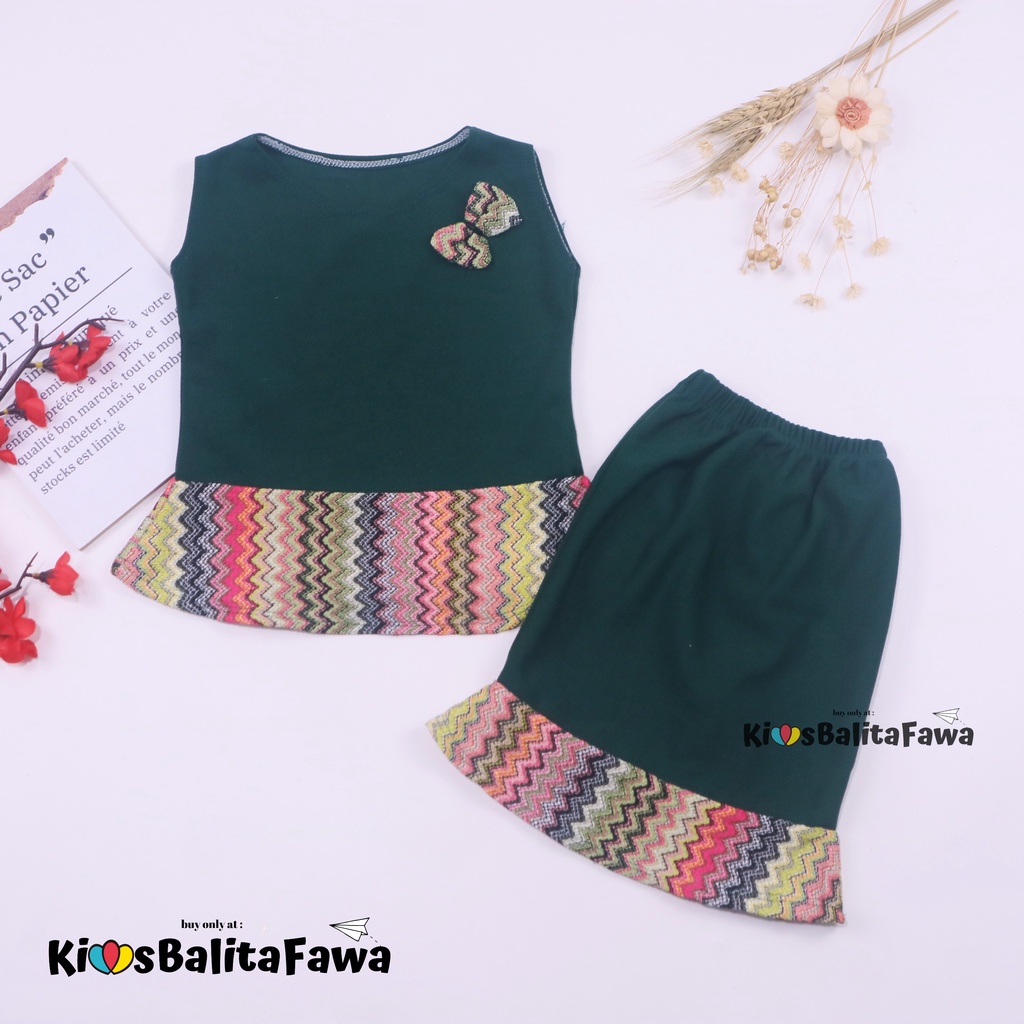 Setelan Zizi Anak uk 6-18 Bulan / Bawahan Rok Perempuan Baju Pesta Model Dress Peplum Cantik Cewek