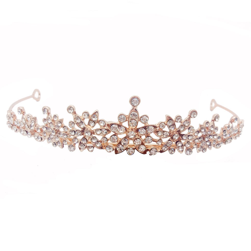 Women Crystal Wedding Flower Bridal Rhinestone Pearl Crowns / Kids Princess Headpieces for Birthday Party Hairband / Korean Fashion Headband Accessories