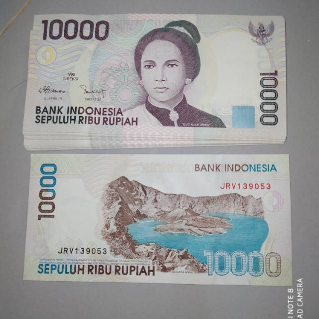 Uang kuno Rp 10000 cut nyakdien tahun 1998