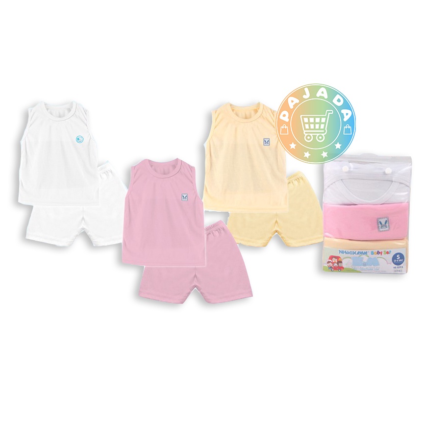 Baju Set Bayi Nishikawa - Isi 3 Pasang Warna - Boy  Girl Set Kutung