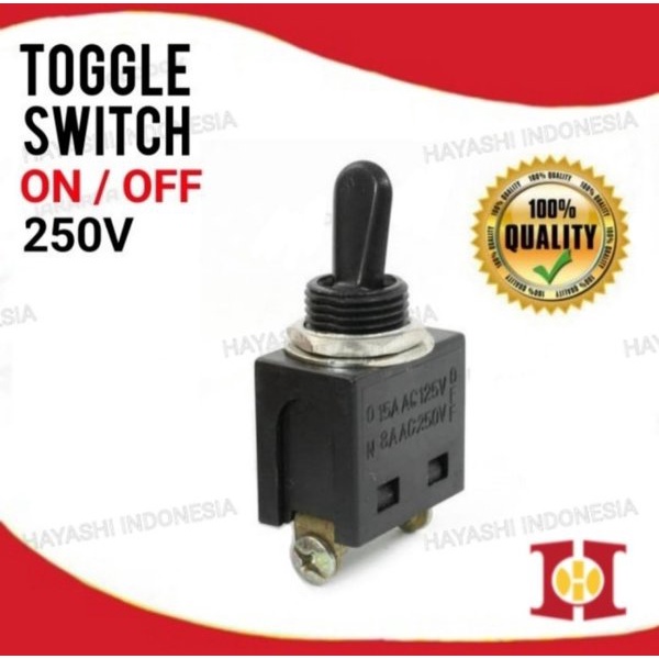 Saklar Toggle Switch ON OFF 250V 2 Pin 3001 - 5pcs