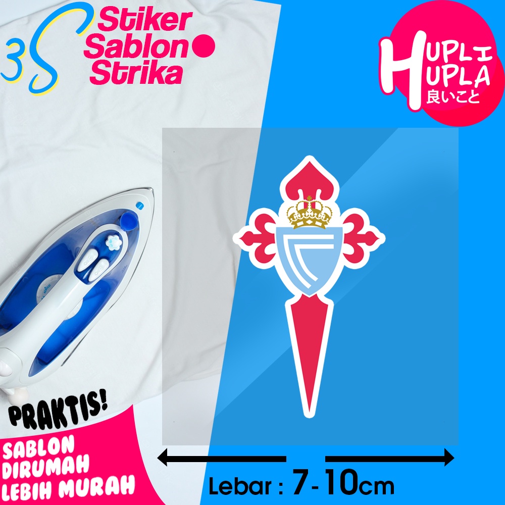 Stiker Sablon Setrika Celta Vigo Klub Sepak Bola Liga Spanyol Sticker Emblem Gosok Untuk Baju dan Je