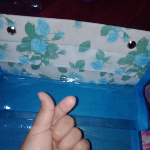 [bisa Cod] Promo Murah Rak Gantung Sepatu Motif Bunga Full Resleting Kualitas Terbaik Dan Termurah