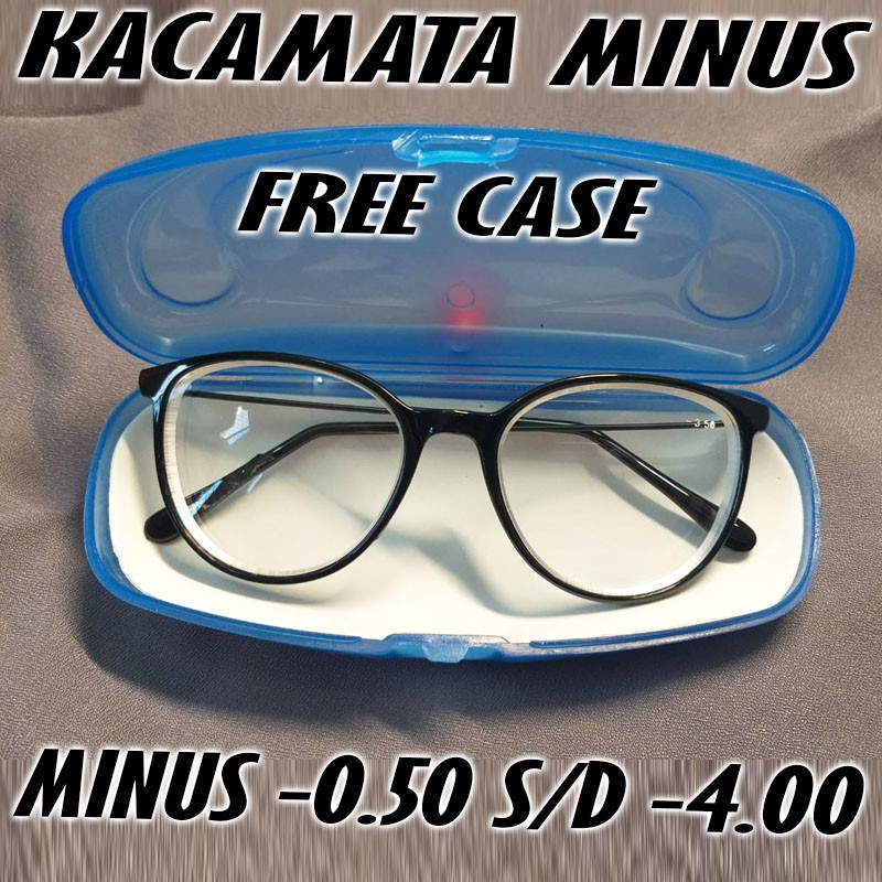 [FREE KOTAK] KACAMATA BACA MINUS (-) KACAMATA MINUS UNISEX SIAP PAKAI FRAME - KACAMATA WANITA/PRIA/minus -0.50-4.00