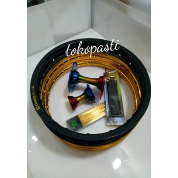 Unik Velg Jari Jari Sepaket Ninja 250 KarbuInjeksi Tromol Becak Model Kix - SepaketVelg Tromol Jari 