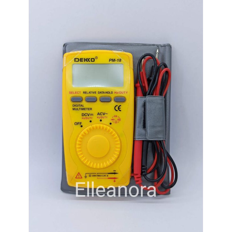 Multitester Multimeter Portable Digital Dekko PM-18