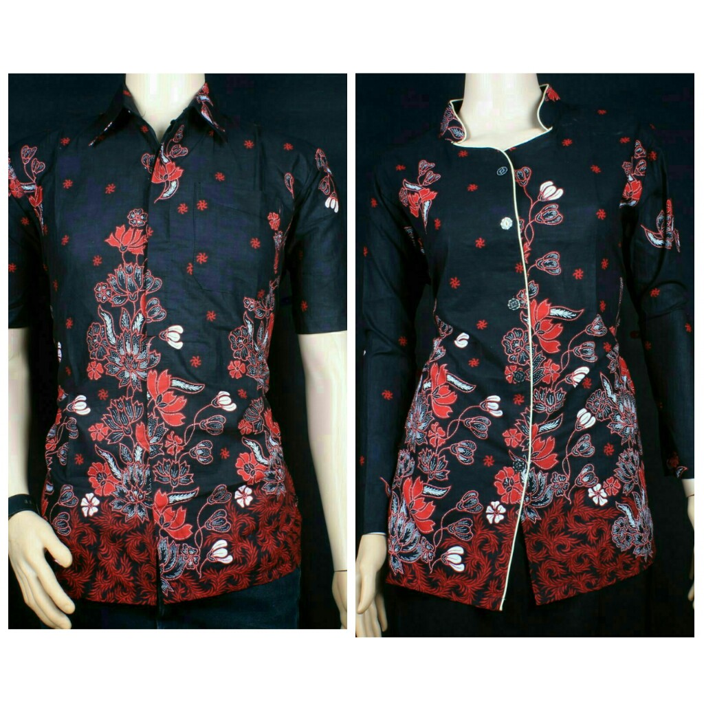 GROSIR BATIK COUPLE  BLUS BUNGA MAYA