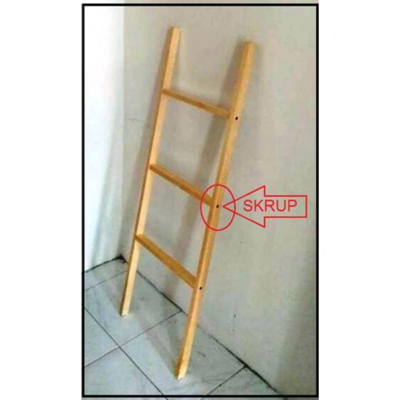 Ladder hanger / hanger kayu / rak mukena / rak jilbab / tempat sajadah / rak tangga / rak baju / tangga penyimpanan bukan AMAZING SHOE RACK/RAK JILBAB/RAK SEPATU/RAK KERUDUNG PORTABLE SERBAGUNA/RAK SUSUN MULTIFUNGSI