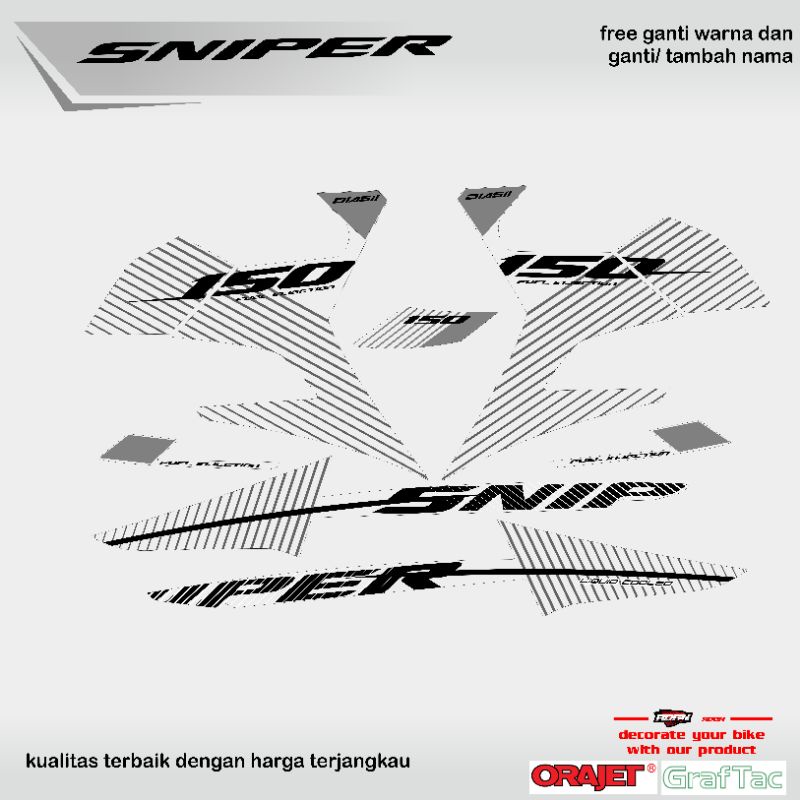 striping mx king transparan - sniper 150 vietnam