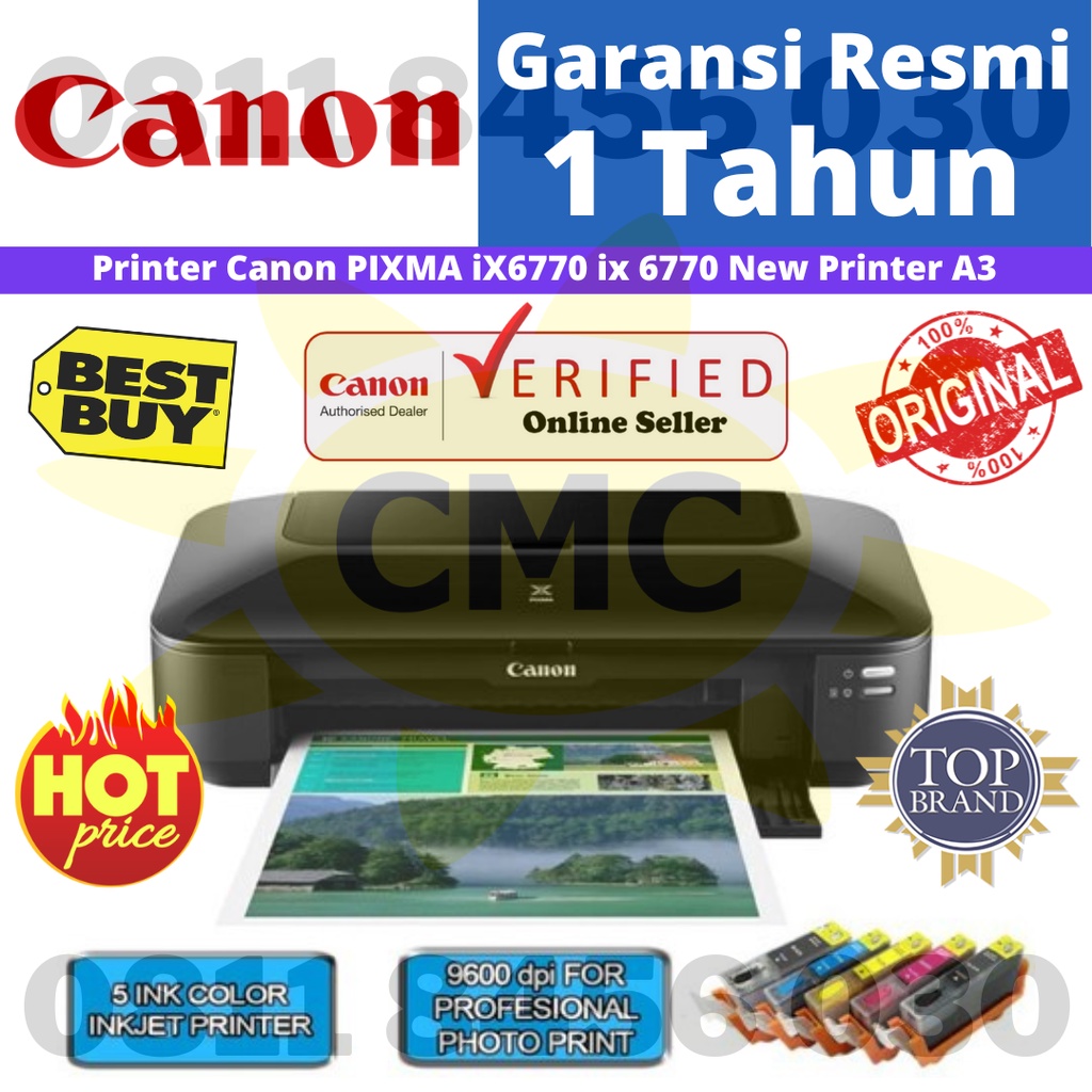 CANON PIXMA IX 6770 A3 RESMI PRINTER CANON PIXMA IX6770 IX 6770