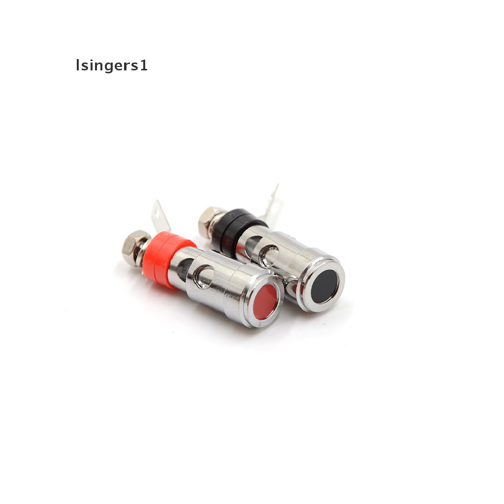 (lsingers1) 2pcs Terminal Binding Post Speaker Audio AMP Lapis Nikel