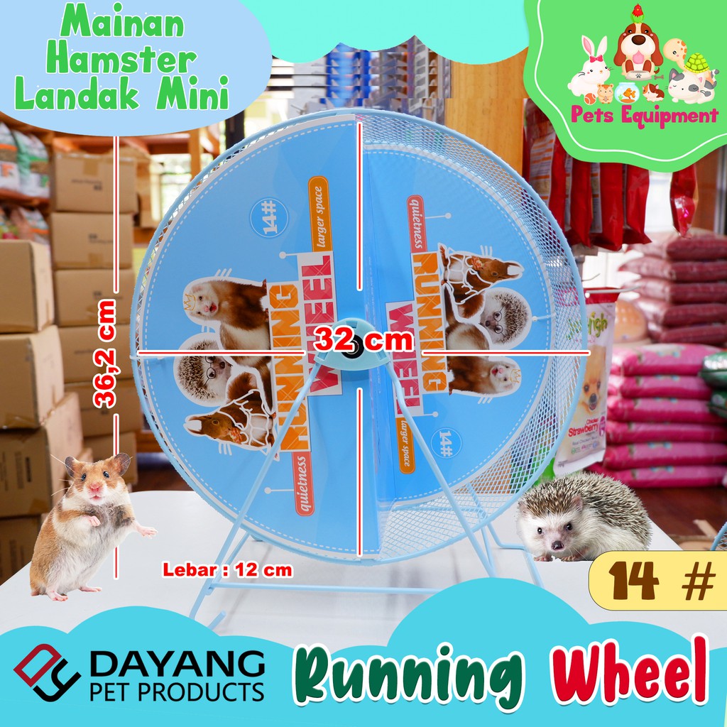 JOGGING WHEEL “14” LANDAK MINI d 32cm/RUNNING WHEEL LANDAK MINI/MAINAN WHEEL LANDAK MINI HAMSTER