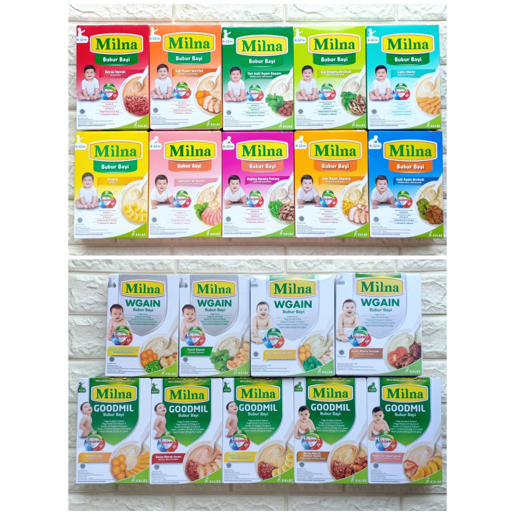 Milna Bubur Tim Bayi Wgain Goodmil Organic 120gr Makanan Baby Mpasi Instan usia 6 8 bulan ke atas