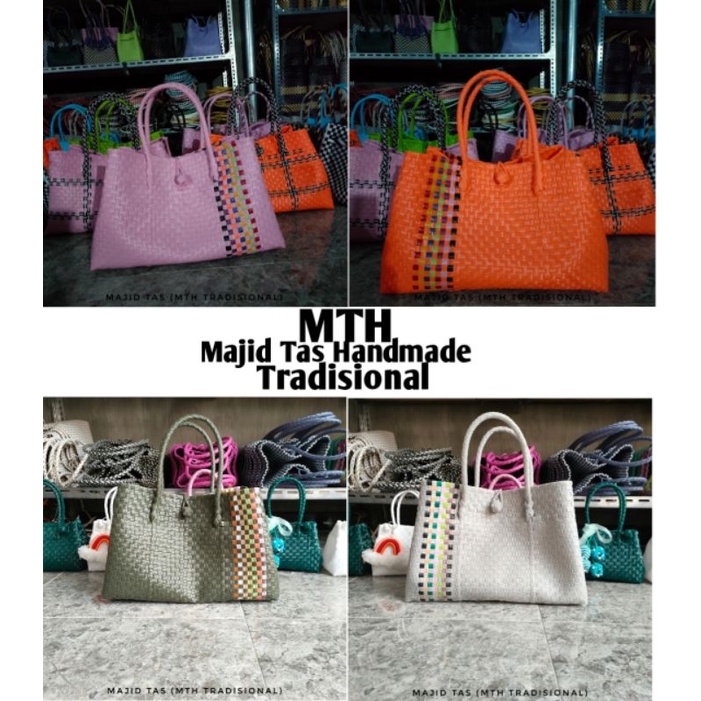 Tas Anyaman Plastik Original Jali Party Size XXL 38 x 18 x 27 Cm