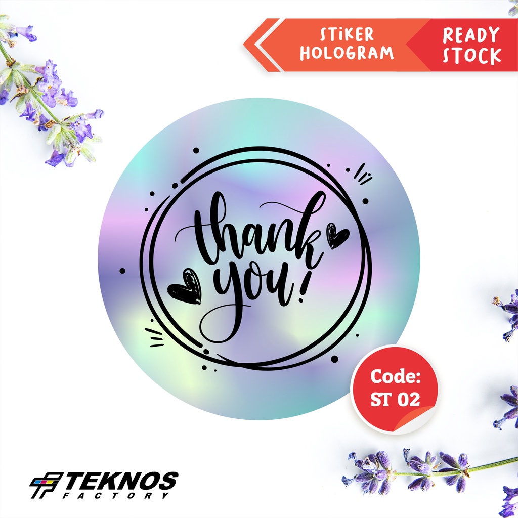 

STIKER THANK YOU HOLOGRAM ST 02