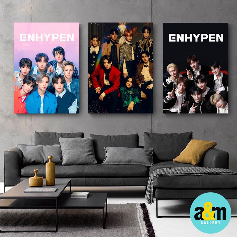 Poster Kayu ENHYPEN Hiasan Dinding Kamar K-POP I Pajangan Dinding Kamar K-POP Wall Decor Kamar - A&amp;M